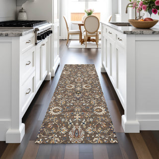 Piper Looms Chantille Global ACN2192 Chocolate Machine Washable Area Rug Runner Lifestyle Image Feature