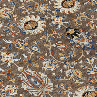 Piper Looms Chantille Global ACN2192 Chocolate Machine Washable Area Rug Swatch Image