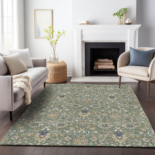 Piper Looms Chantille Global ACN2192 Green Machine Washable Area Rug Lifestyle Image Feature