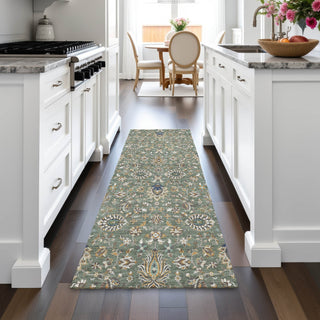 Piper Looms Chantille Global ACN2192 Green Machine Washable Area Rug Runner Lifestyle Image Feature