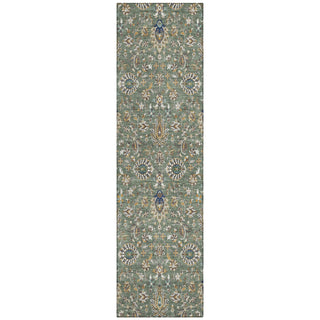 Piper Looms Chantille Global ACN2192 Green Machine Washable Area Rug Runner Main Image