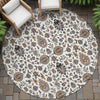 Piper Looms Chantille Global ACN2192 Ivory Machine Washable Area Rug Round Outdoor Lifestyle Image Feature