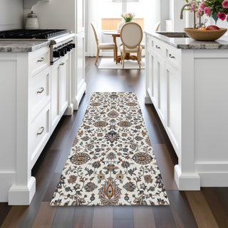 Piper Looms Chantille Global ACN2192 Ivory Machine Washable Area Rug Runner Lifestyle Image Feature