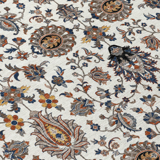 Piper Looms Chantille Global ACN2192 Ivory Machine Washable Area Rug Swatch Image