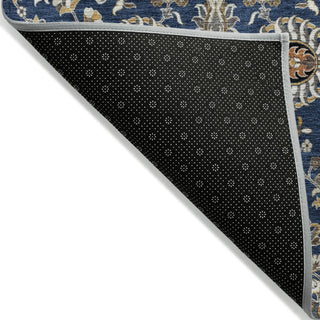 Piper Looms Chantille Global ACN2192 Navy Machine Washable Area Rug Backing Image