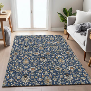 Piper Looms Chantille Global ACN2192 Navy Machine Washable Area Rug Lifestyle Image Feature