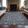 Piper Looms Chantille Global ACN2192 Navy Machine Washable Area Rug Lifestyle Image Feature