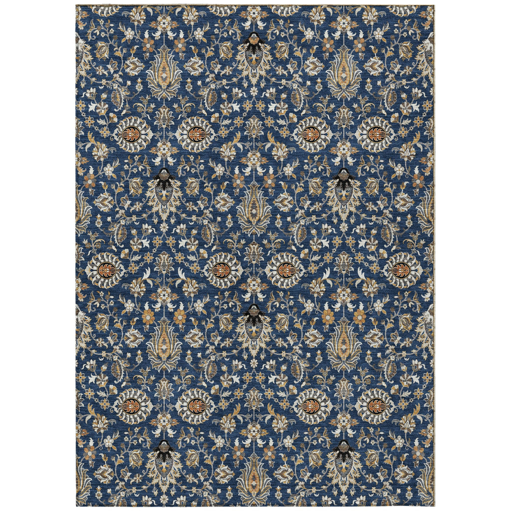 Piper Looms Chantille Global ACN2192 Navy Machine Washable Area Rug main image