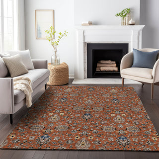 Piper Looms Chantille Global ACN2192 Paprika Machine Washable Area Rug Lifestyle Image Feature
