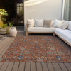 Piper Looms Chantille Global ACN2192 Paprika Machine Washable Area Rug Outdoor Lifestyle Image Feature