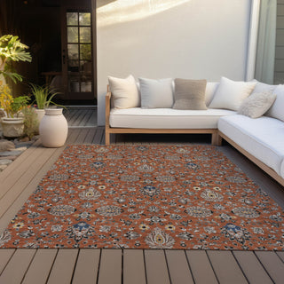 Piper Looms Chantille Global ACN2192 Paprika Machine Washable Area Rug Outdoor Lifestyle Image Feature