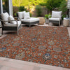 Piper Looms Chantille Global ACN2192 Paprika Machine Washable Area Rug Outdoor Lifestyle Image Feature