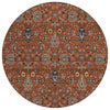Piper Looms Chantille Global ACN2192 Paprika Machine Washable Area Rug Round Main Image