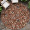 Piper Looms Chantille Global ACN2192 Paprika Machine Washable Area Rug Round Outdoor Lifestyle Image Feature