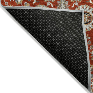 Piper Looms Chantille Global ACN2192 Red Machine Washable Area Rug Backing Image