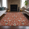 Piper Looms Chantille Global ACN2192 Red Machine Washable Area Rug Lifestyle Image Feature