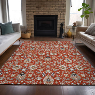 Piper Looms Chantille Global ACN2192 Red Machine Washable Area Rug Lifestyle Image Feature