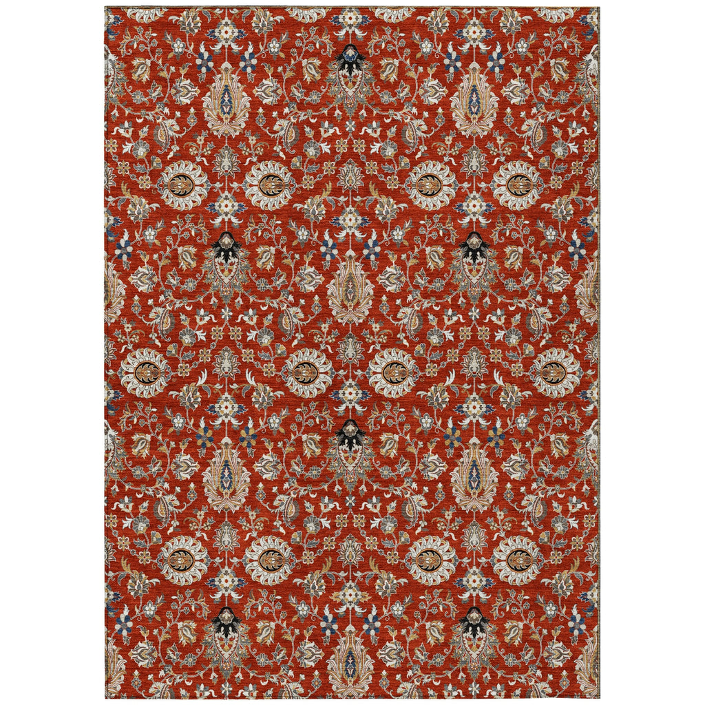 Piper Looms Chantille Global ACN2192 Red Machine Washable Area Rug main image