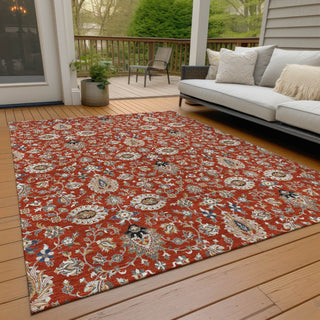 Piper Looms Chantille Global ACN2192 Red Machine Washable Area Rug Outdoor Lifestyle Image Feature