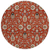 Piper Looms Chantille Global ACN2192 Red Machine Washable Area Rug Round Main Image
