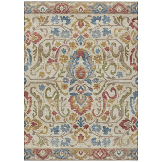 Piper Looms Chantille Floral ACN2193 Beige Machine Washable Area Rug main image