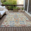 Piper Looms Chantille Floral ACN2193 Beige Machine Washable Area Rug Outdoor Lifestyle Image Feature