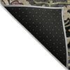 Piper Looms Chantille Floral ACN2193 Black Machine Washable Area Rug Backing Image