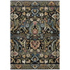 Piper Looms Chantille Floral ACN2193 Black Machine Washable Area Rug main image
