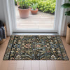 Piper Looms Chantille Floral ACN2193 Black Machine Washable Area Rug Scatter Lifestyle Image Feature