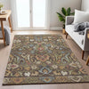 Piper Looms Chantille Floral ACN2193 Chocolate Machine Washable Area Rug Lifestyle Image Feature