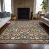 Piper Looms Chantille Floral ACN2193 Chocolate Machine Washable Area Rug Lifestyle Image Feature