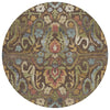 Piper Looms Chantille Floral ACN2193 Chocolate Machine Washable Area Rug Round Main Image