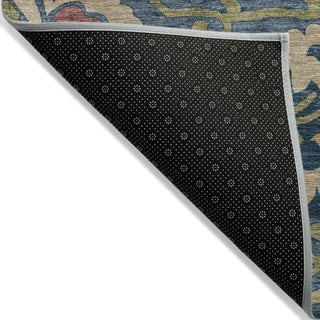 Piper Looms Chantille Floral ACN2193 Navy Machine Washable Area Rug Backing Image