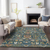 Piper Looms Chantille Floral ACN2193 Navy Machine Washable Area Rug Lifestyle Image Feature