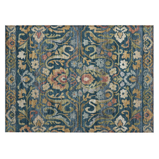 Piper Looms Chantille Floral ACN2193 Navy Machine Washable Area Rug Scatter Main Image