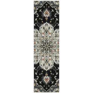 Piper Looms Chantille Global ACN2194 Black Machine Washable Area Rug Runner Main Image