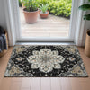 Piper Looms Chantille Global ACN2194 Black Machine Washable Area Rug Scatter Lifestyle Image Feature