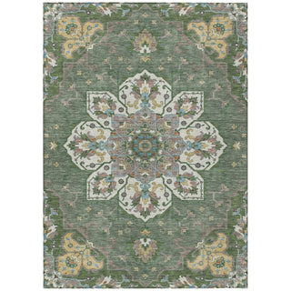Piper Looms Chantille Global ACN2194 Green Machine Washable Area Rug main image