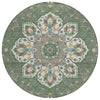 Piper Looms Chantille Global ACN2194 Green Machine Washable Area Rug Round Main Image