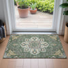Piper Looms Chantille Global ACN2194 Green Machine Washable Area Rug Scatter Lifestyle Image Feature