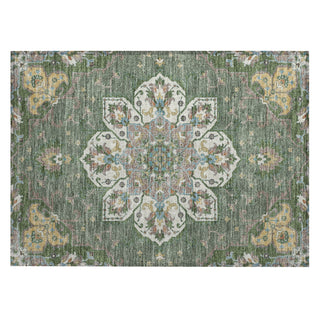 Piper Looms Chantille Global ACN2194 Green Machine Washable Area Rug Scatter Main Image