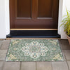 Piper Looms Chantille Global ACN2194 Green Machine Washable Area Rug Scatter Outdoor Lifestyle Image Feature