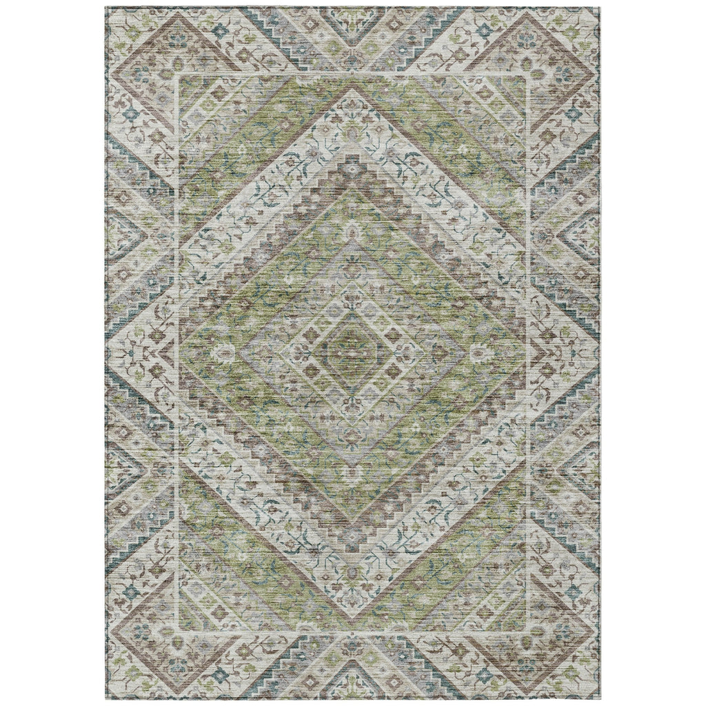Piper Looms Chantille Geometric ACN2195 Aloe Machine Washable Area Rug main image
