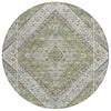 Piper Looms Chantille Geometric ACN2195 Aloe Machine Washable Area Rug Round Main Image