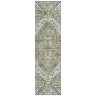 Piper Looms Chantille Geometric ACN2195 Aloe Machine Washable Area Rug Runner Main Image