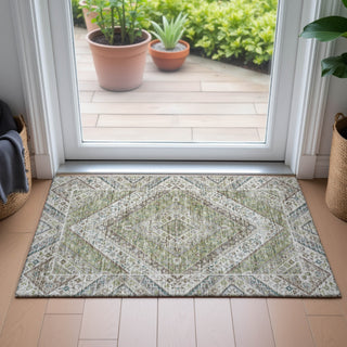 Piper Looms Chantille Geometric ACN2195 Aloe Machine Washable Area Rug Scatter Lifestyle Image Feature