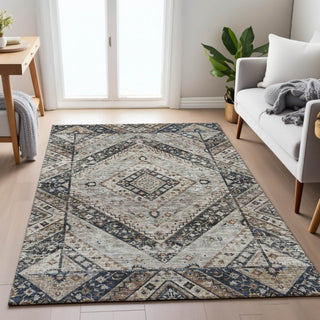 Piper Looms Chantille Geometric ACN2195 Black Machine Washable Area Rug Lifestyle Image Feature