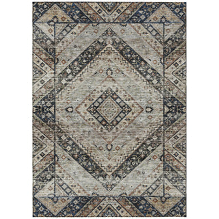 Piper Looms Chantille Geometric ACN2195 Black Machine Washable Area Rug main image