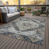 Piper Looms Chantille Geometric ACN2195 Black Machine Washable Area Rug Outdoor Lifestyle Image Feature