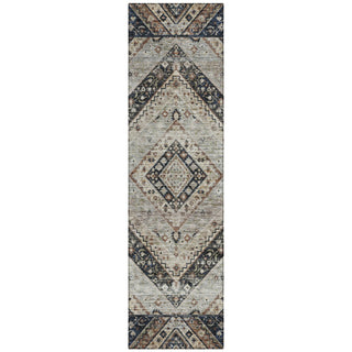Piper Looms Chantille Geometric ACN2195 Black Machine Washable Area Rug Runner Main Image